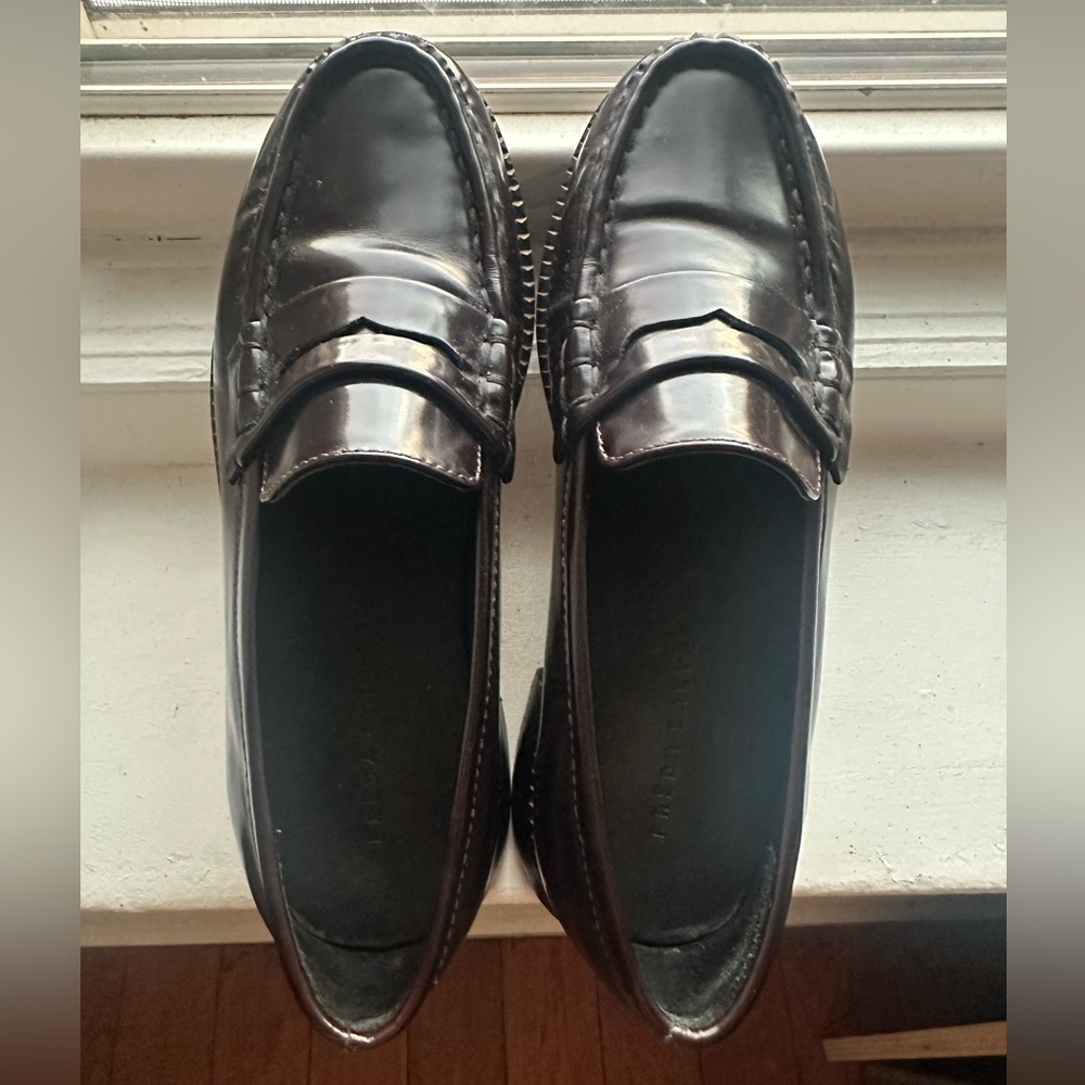 Freda Salvador Elba Penny Loafers in Espresso Spazzolato (Size 8)